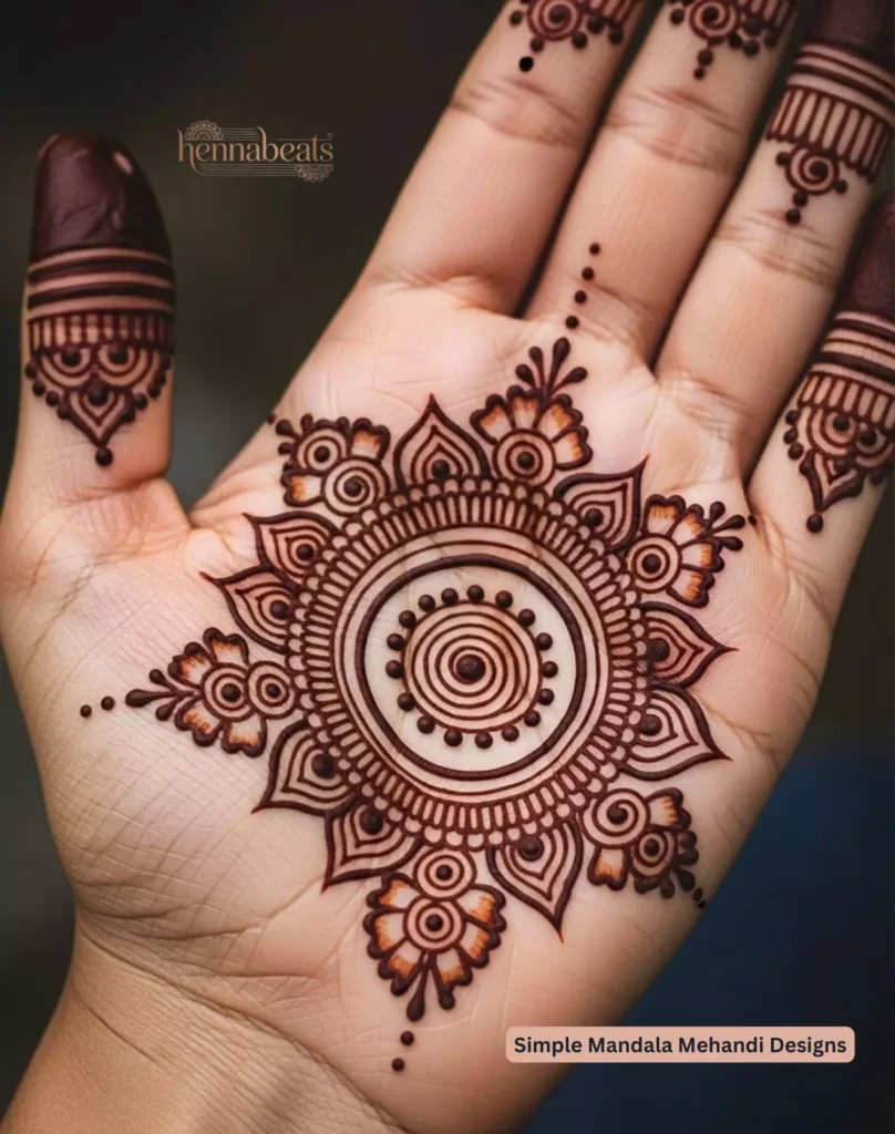 Simple Mandala Mehandi Designs