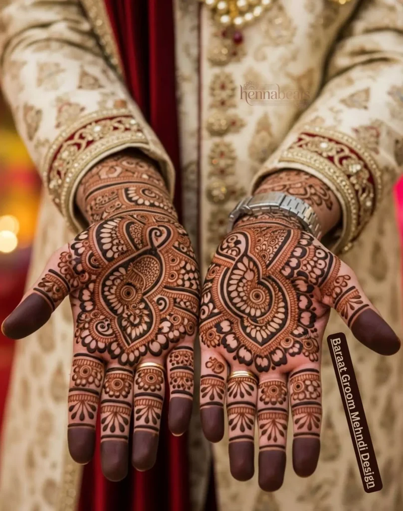Baraat Groom Mehndi Design