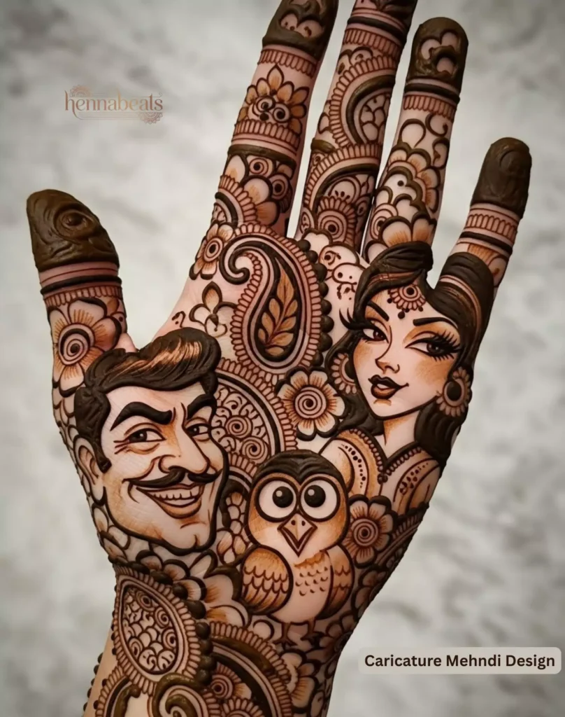 Caricature Mehndi Design