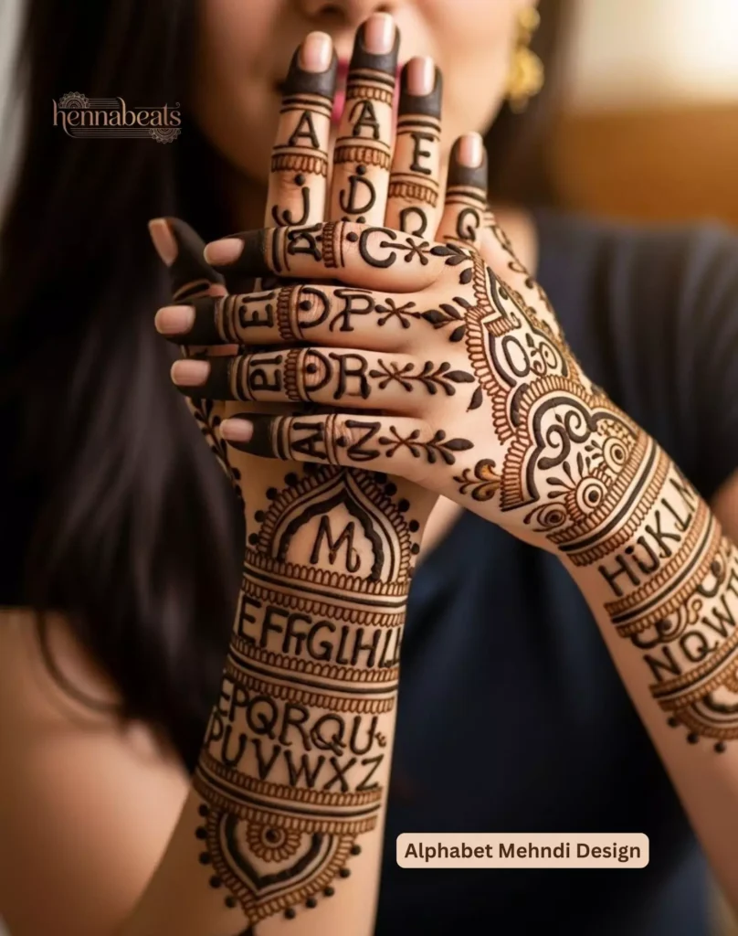 Alphabet Mehndi Design