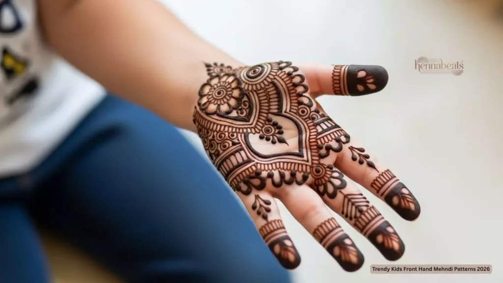 Trendy Kids Front Hand Mehndi Patterns 2026