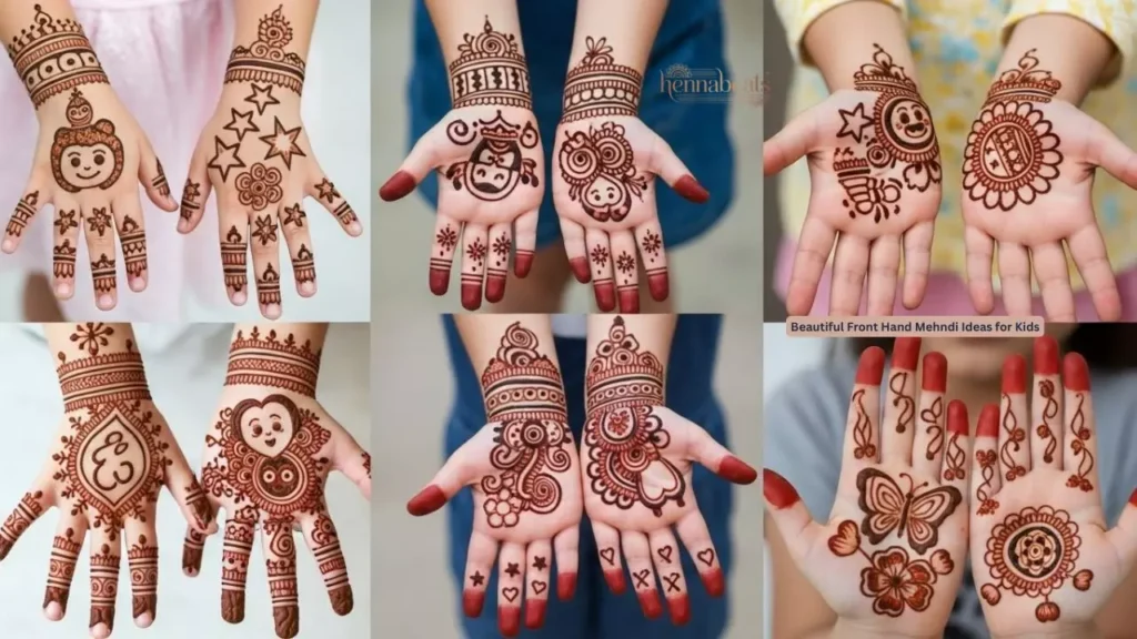 Beautiful Front Hand Mehndi Ideas for Kids