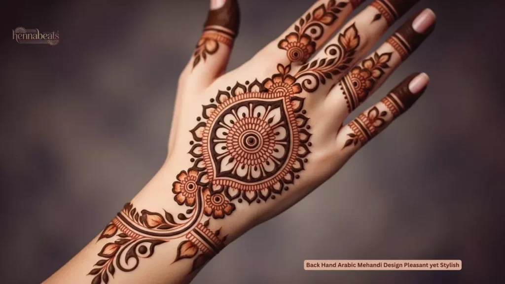 Back Hand Arabic Mehandi Design Pleasant yet Stylish