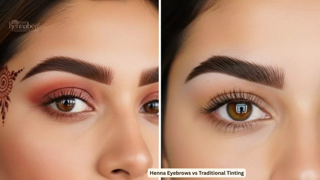 Henna Eyebrows vs Traditional Tinting