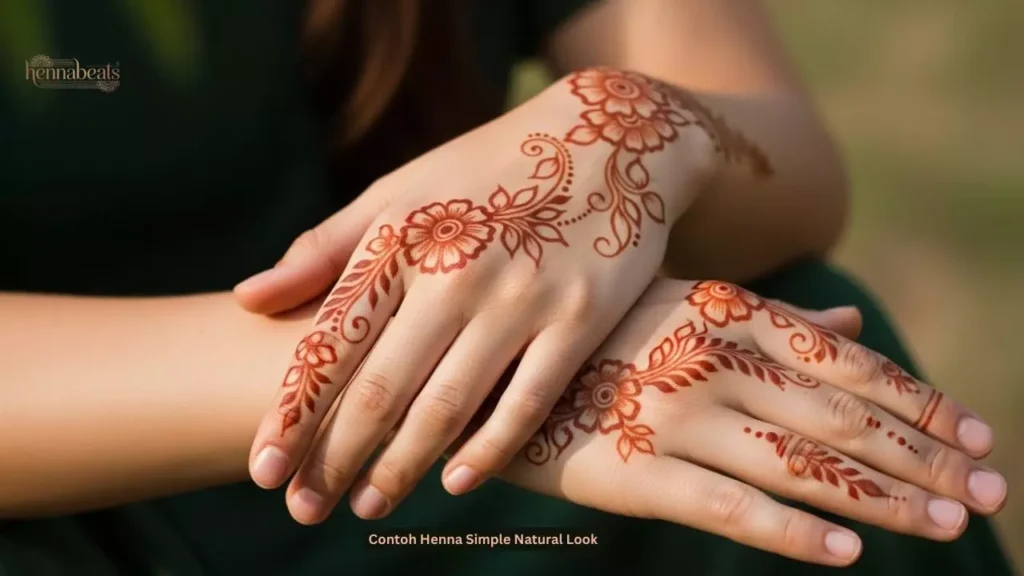 Contoh Henna Simple Natural Look