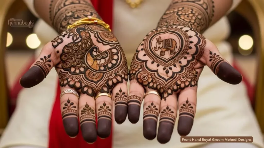 Front Hand Royal Groom Mehndi Designs