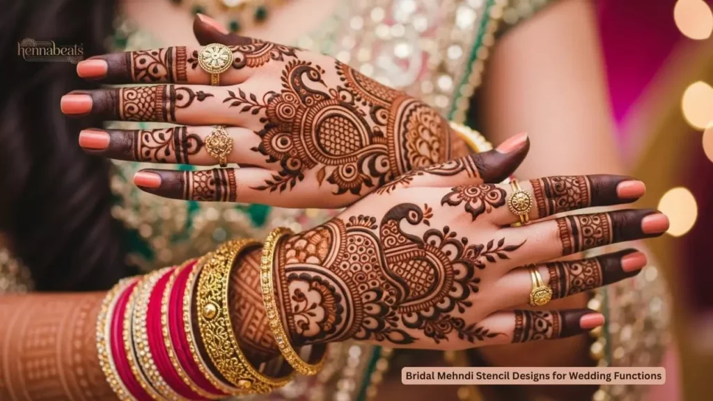 Bridal Mehndi Stencil Designs for Wedding Functions