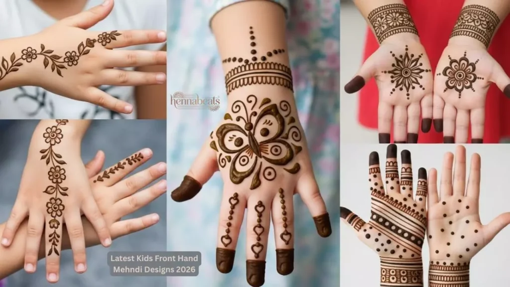 Latest Kids Front Hand Mehndi Designs 2026