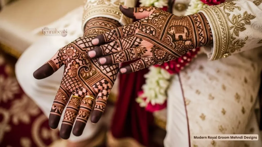 Modern Royal Groom Mehndi Designs