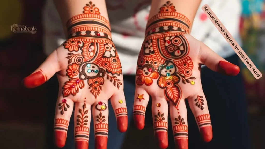 Festival Mehndi Designs for Kids Front Hand