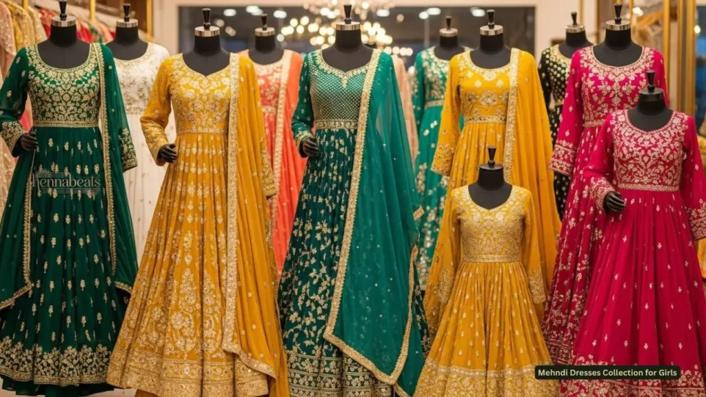 Mehndi Dresses Collection for Girls