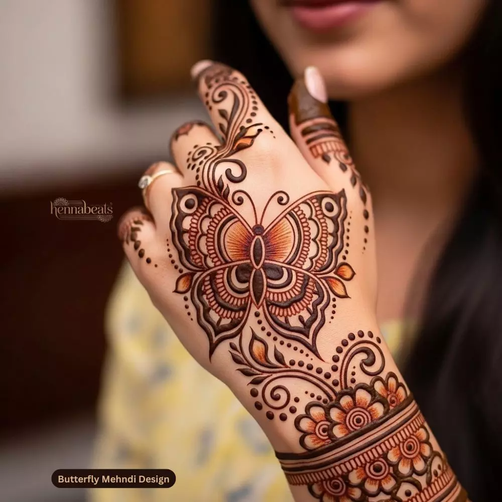 Butterfly Mehndi Design