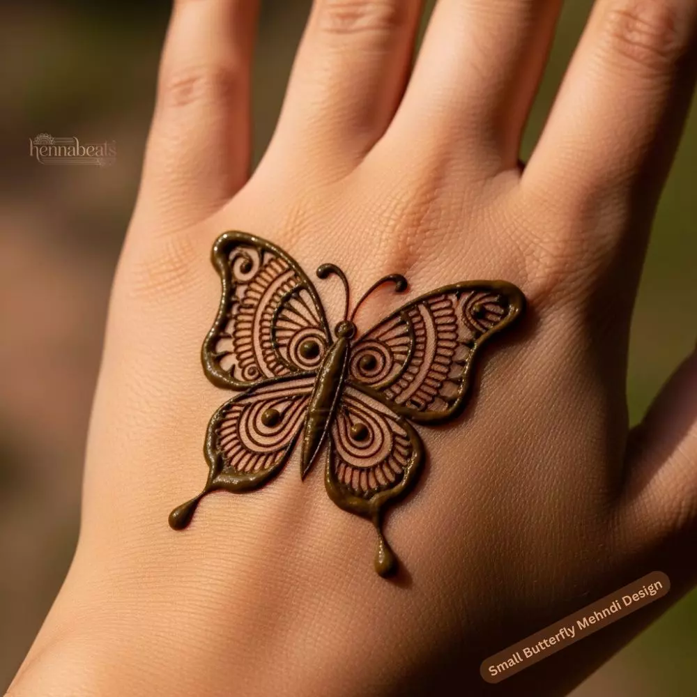 Small Butterfly Mehndi Design