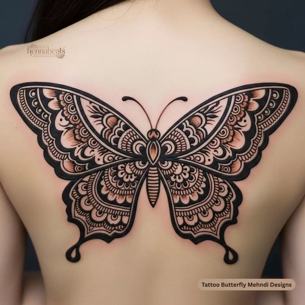 Tattoo Butterfly Mehndi Designs