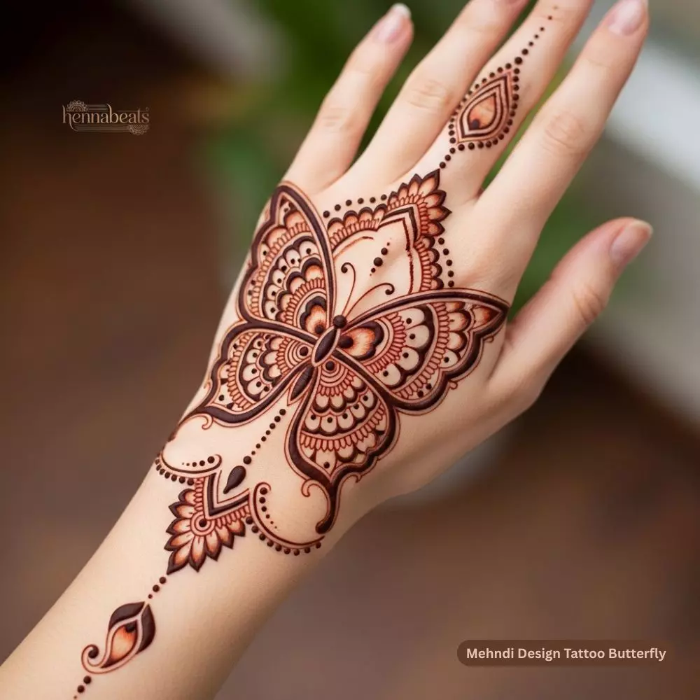 Mehndi Design Tattoo Butterfly