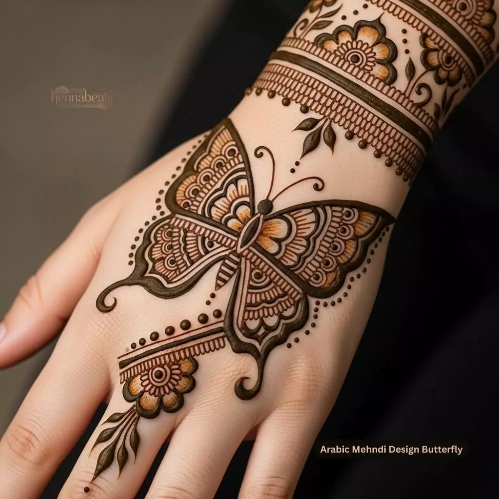 Arabic Mehndi Design Butterfly