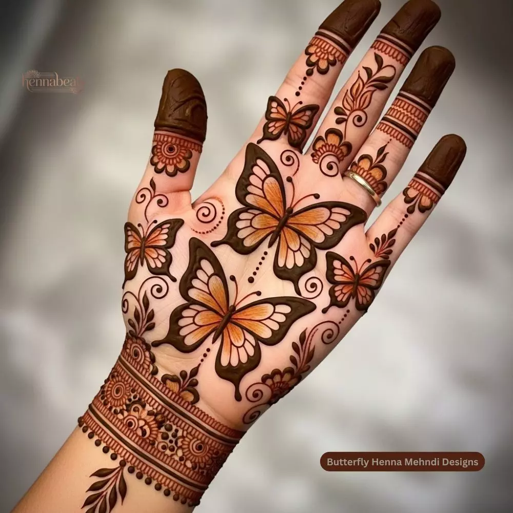 Butterfly Henna Mehndi Designs