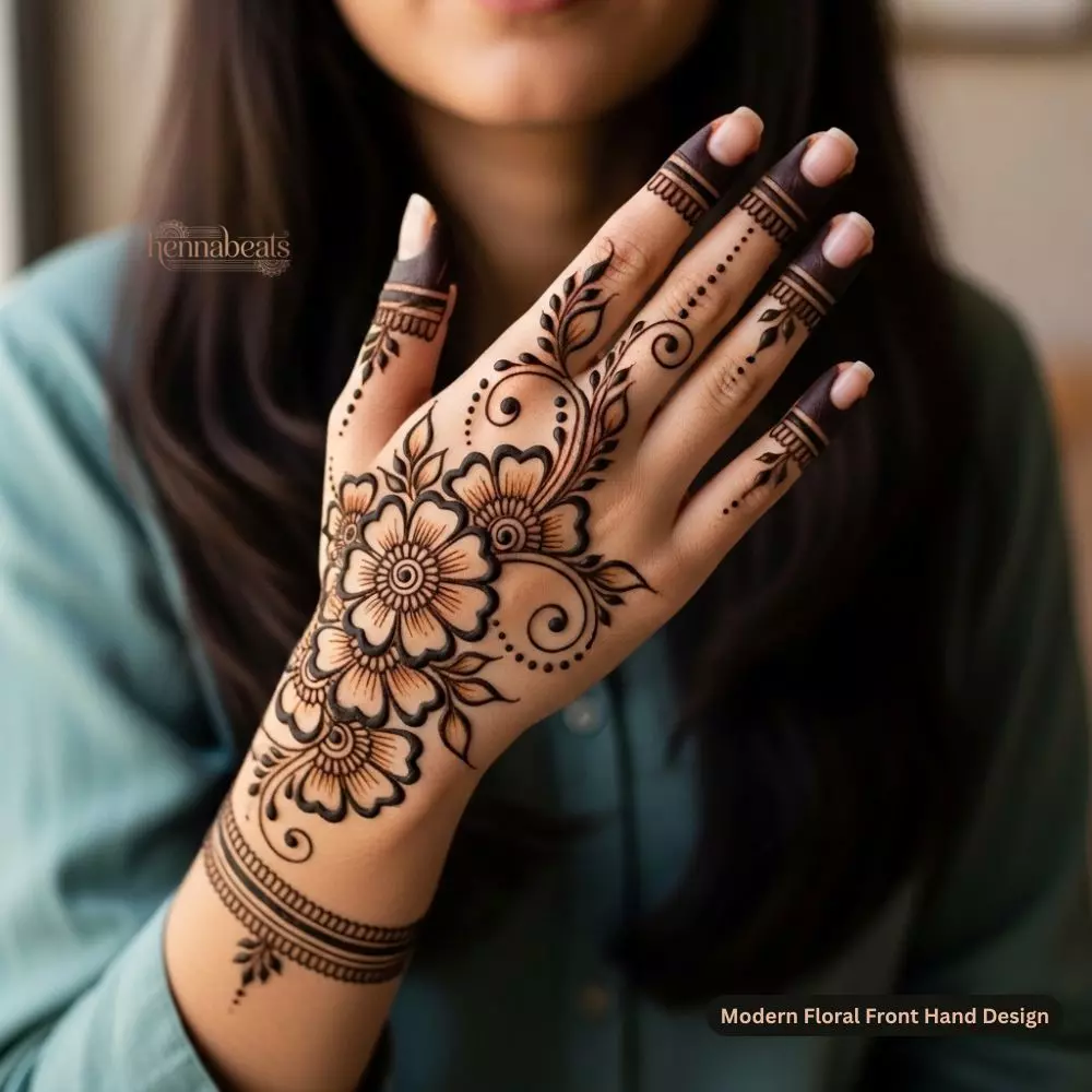 Modern Floral Front Hand Design