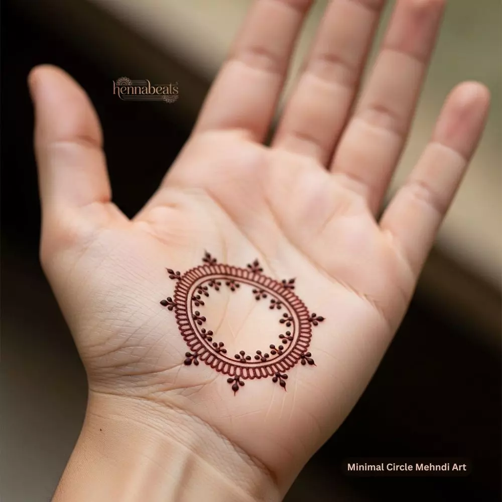 Minimal Circle Mehndi Art