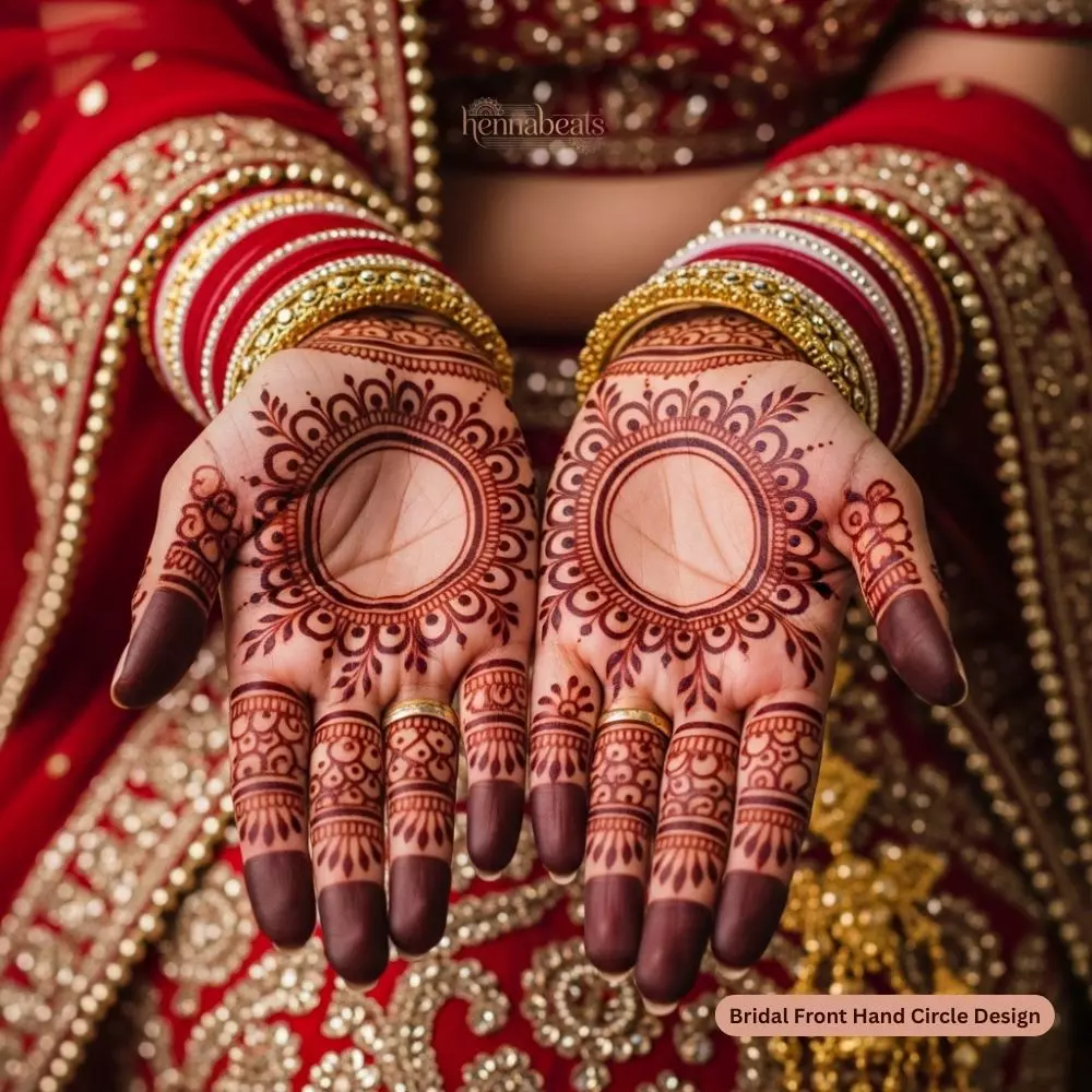 Bridal Front Hand Circle Design