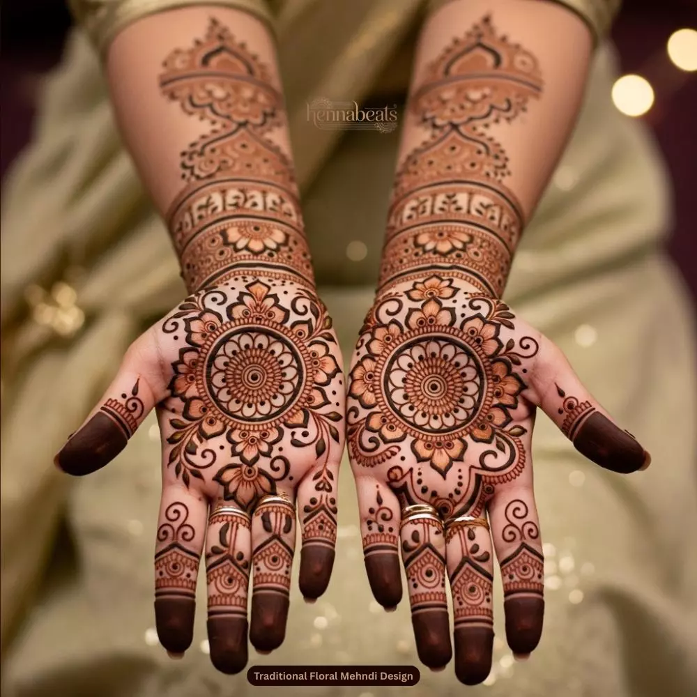 Traditional Floral Mehndi Design