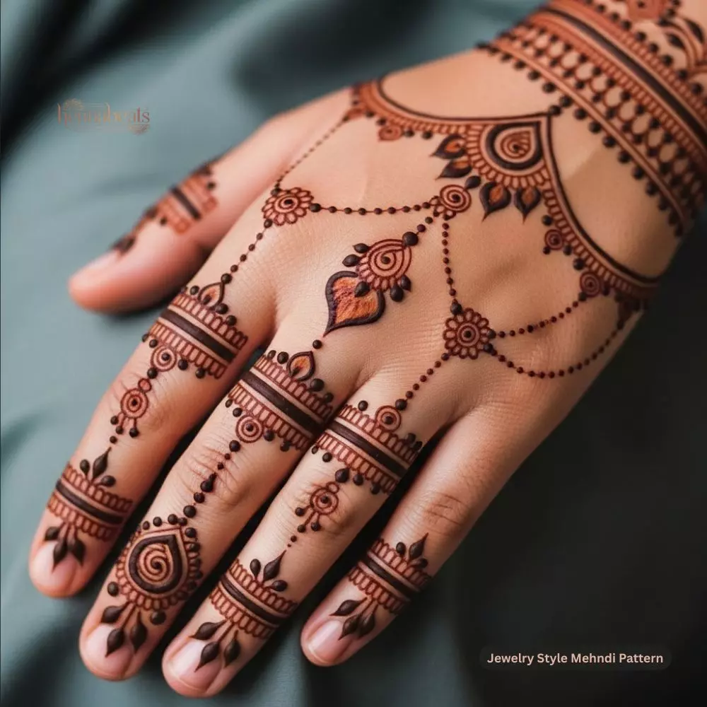 Jewelry Style Mehndi Pattern