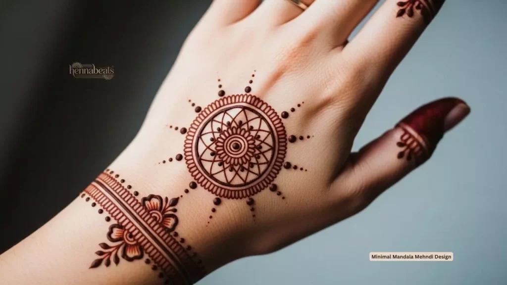 Minimal Mandala Mehndi Design