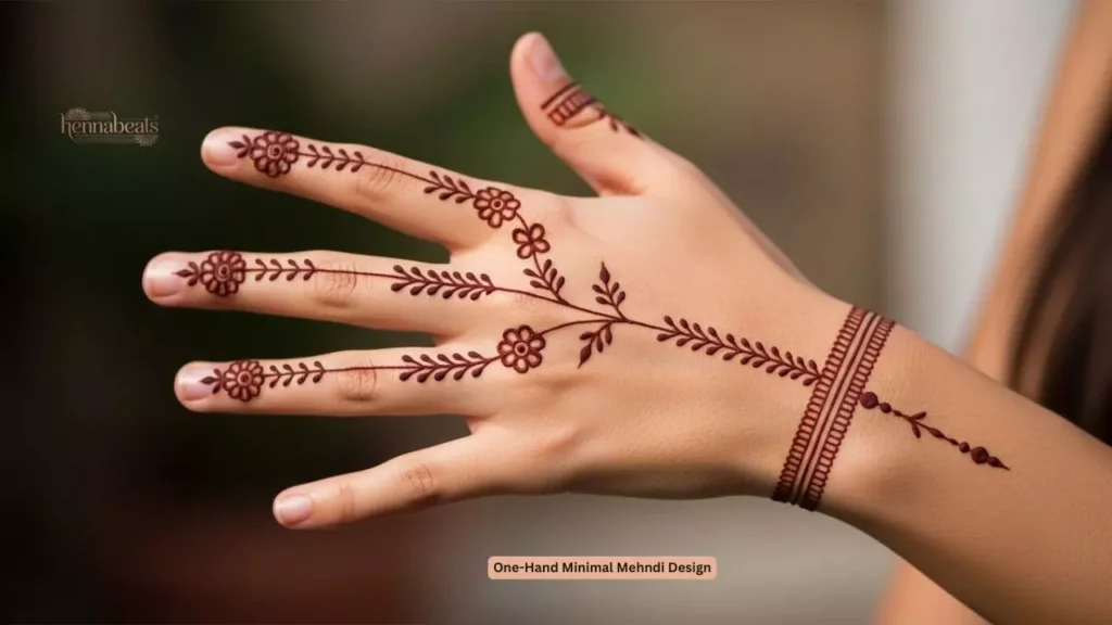 One-Hand Minimal Mehndi Design