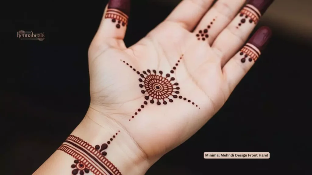 Minimal Mehndi Design Front Hand