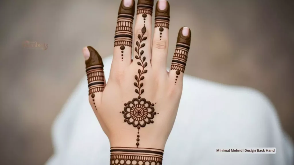 Minimal Mehndi Design Back Hand