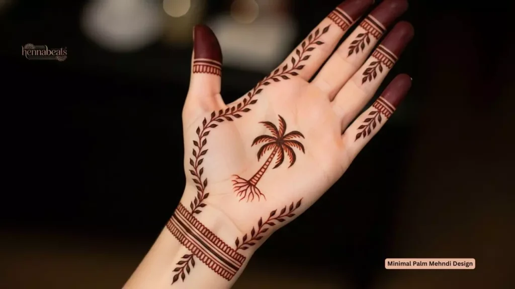 Minimal Palm Mehndi Design