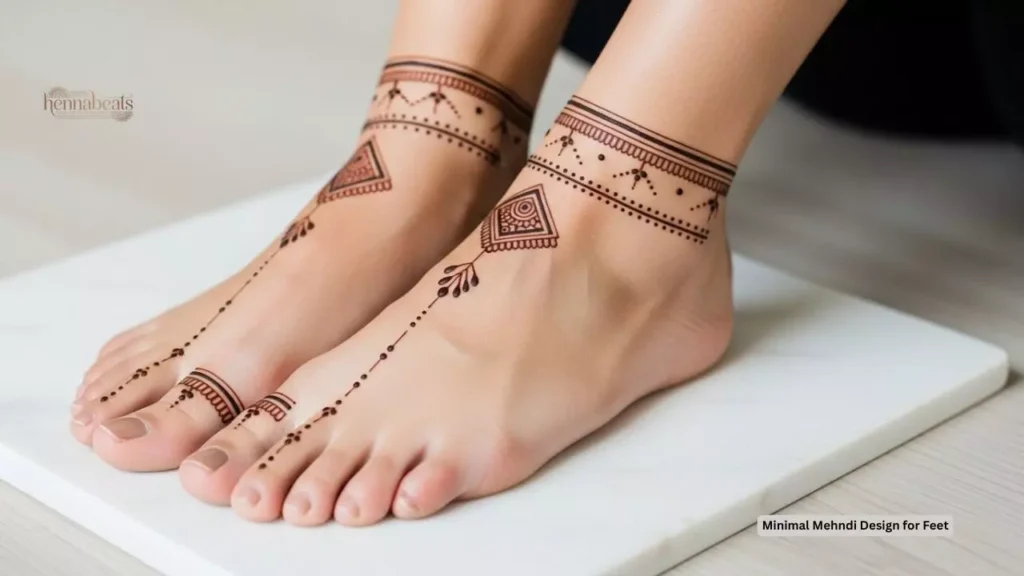 Minimal Mehndi Design for Feet