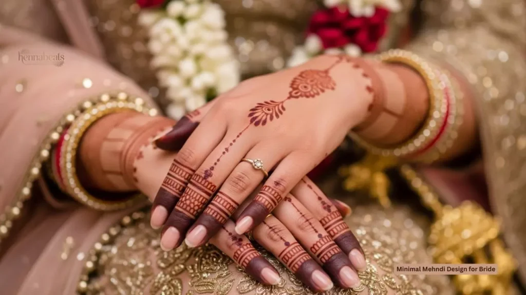Minimal Mehndi Design for Bride