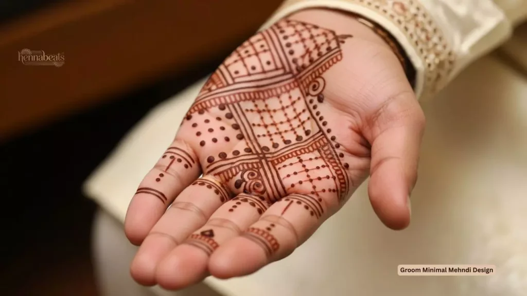 Groom Minimal Mehndi Design
