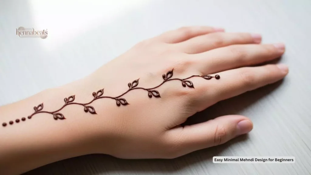Easy Minimal Mehndi Design for Beginners
