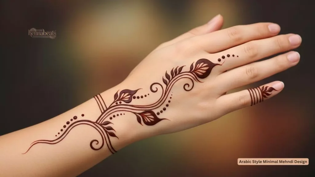 Arabic Style Minimal Mehndi Design
