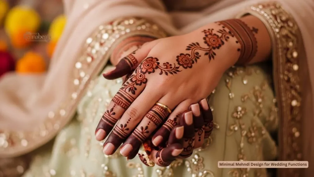 Minimal Mehndi Design for Wedding Functions