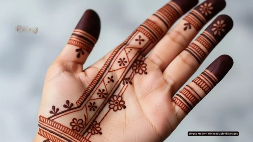Simple Modern Minimal Mehndi Designs