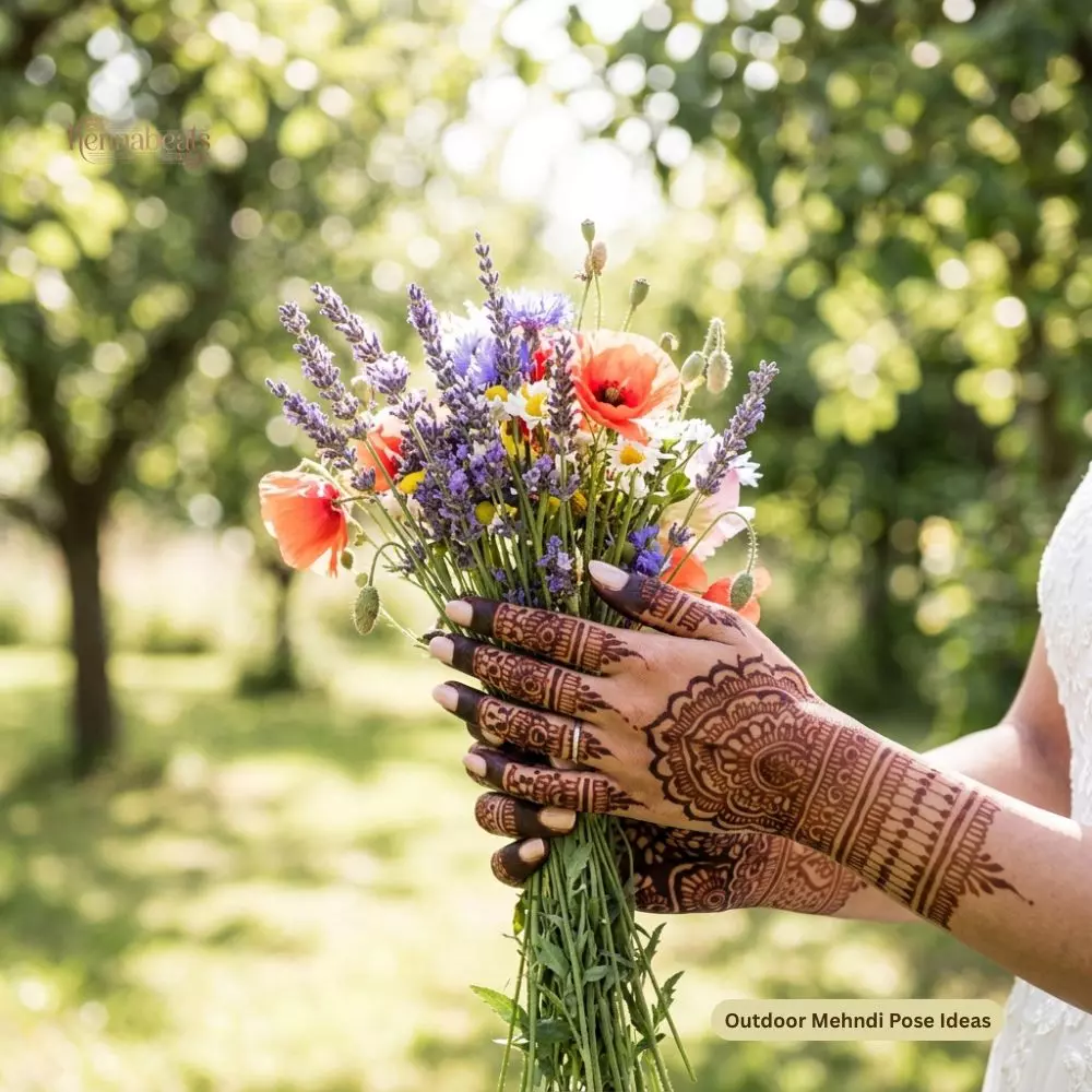 Outdoor Mehndi Pose Ideas