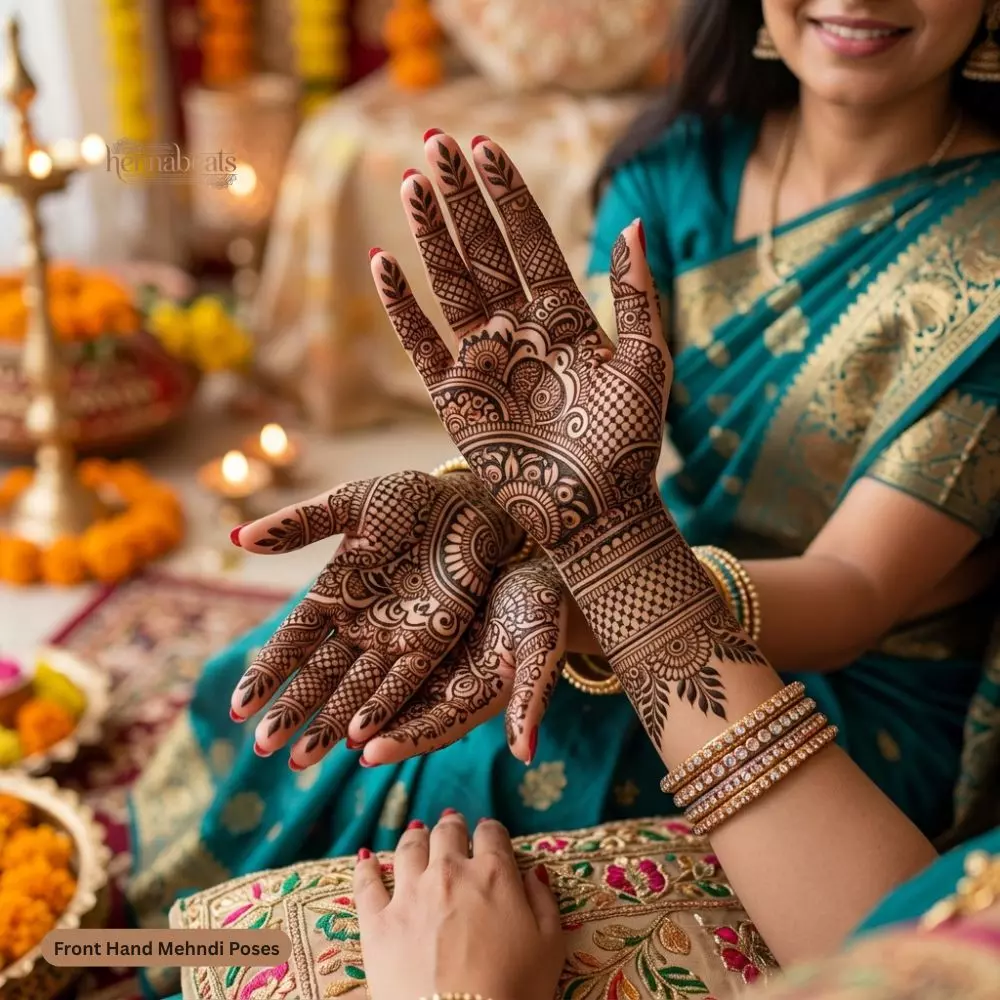 Front Hand Mehndi Poses