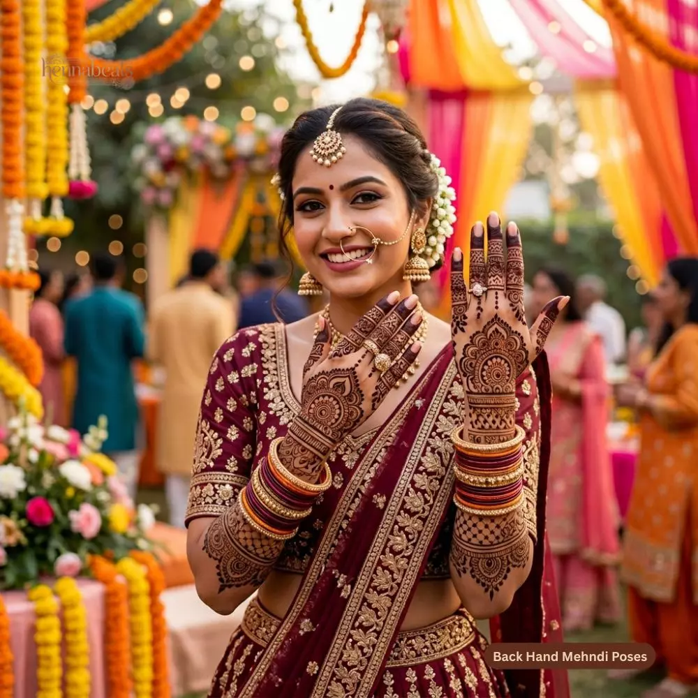 Back Hand Mehndi Poses