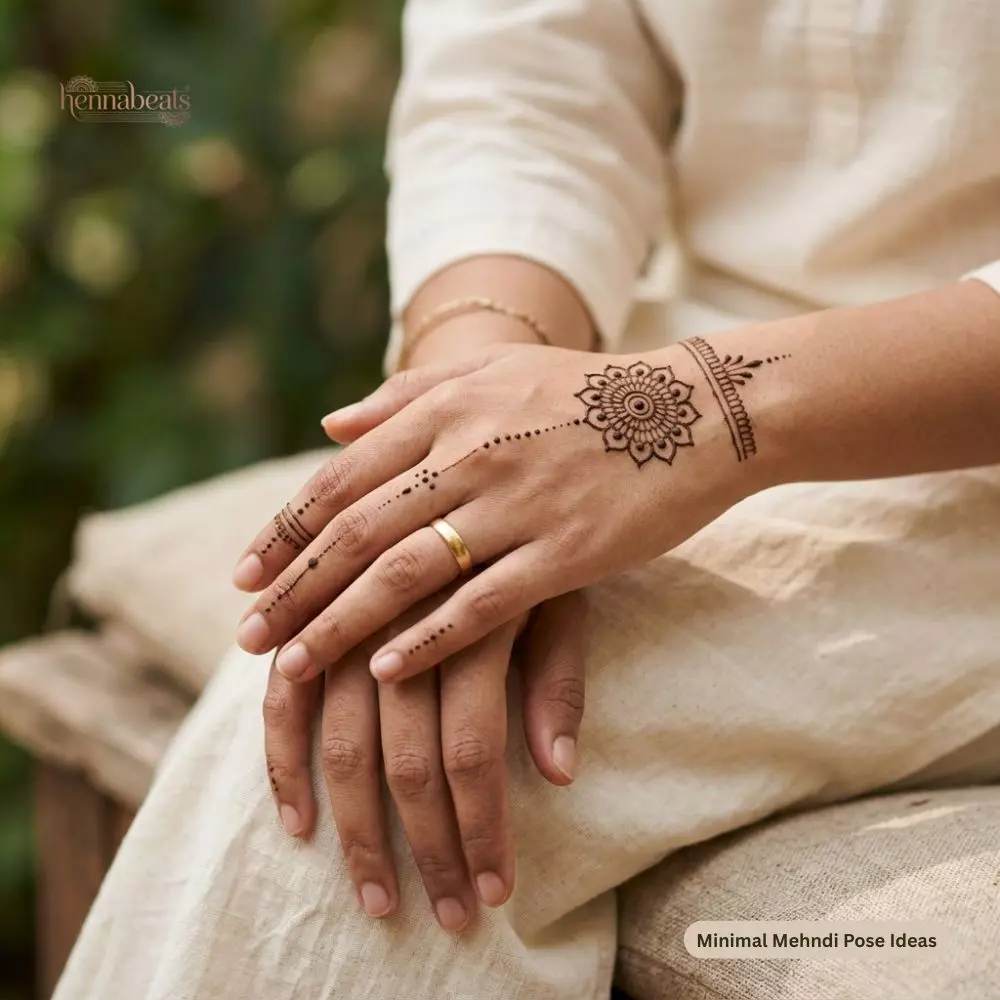 Minimal Mehndi Pose Ideas