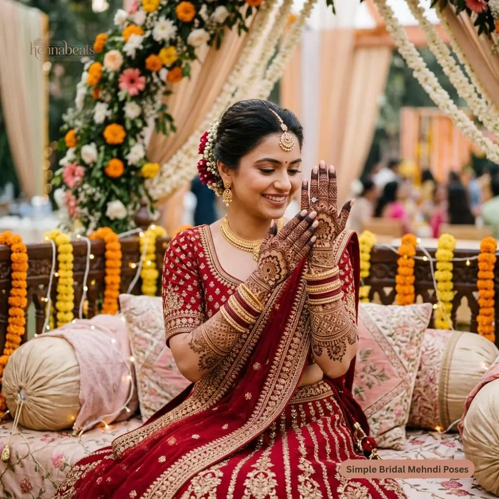 Simple Bridal Mehndi Poses