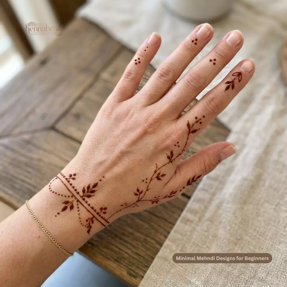 Minimal Mehndi Designs for Beginners
