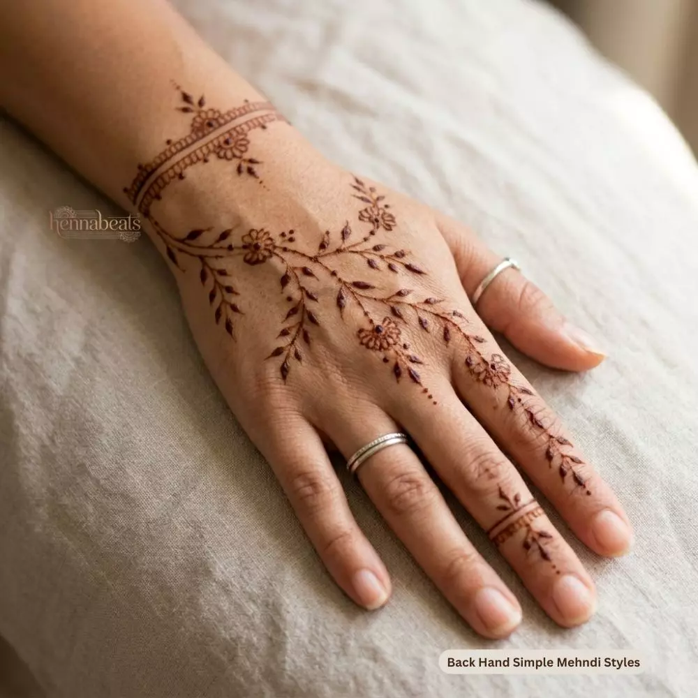 Back Hand Simple Mehndi Styles