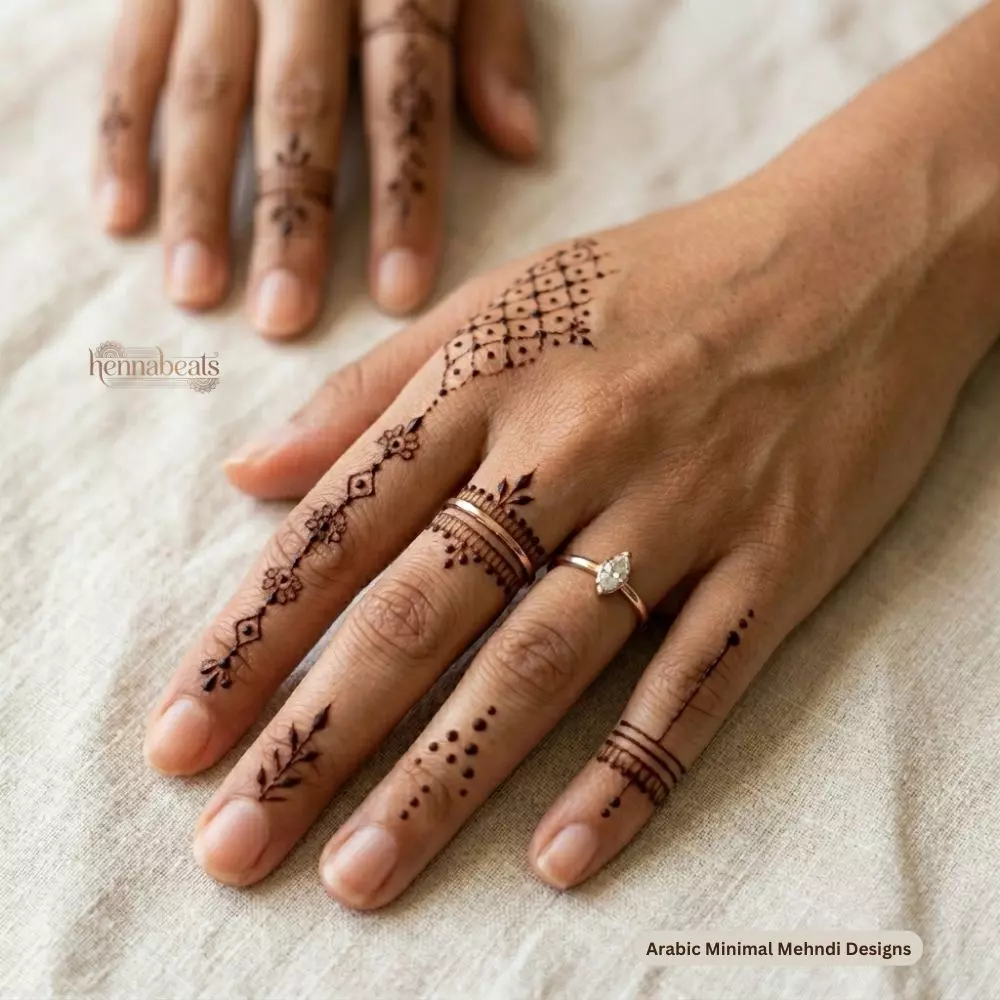 Arabic Minimal Mehndi Designs