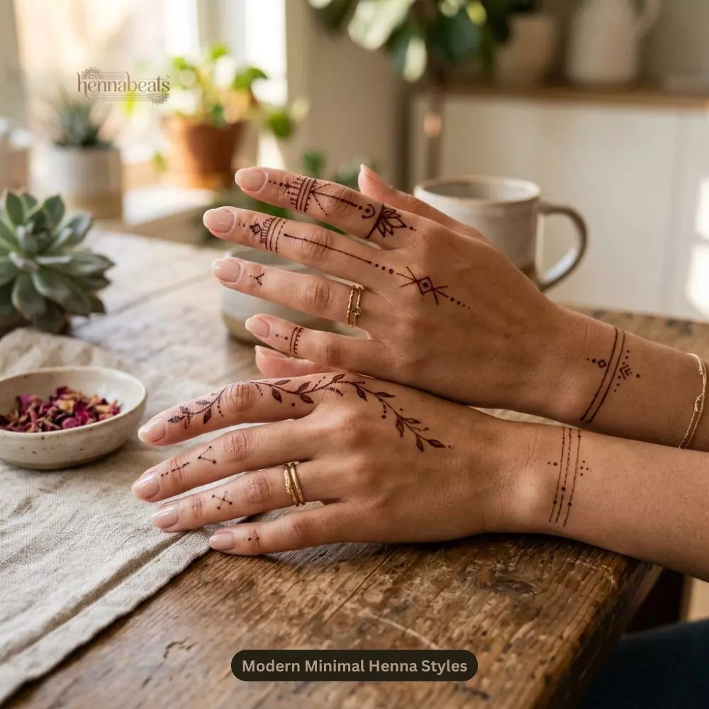 Modern Minimal Henna Styles