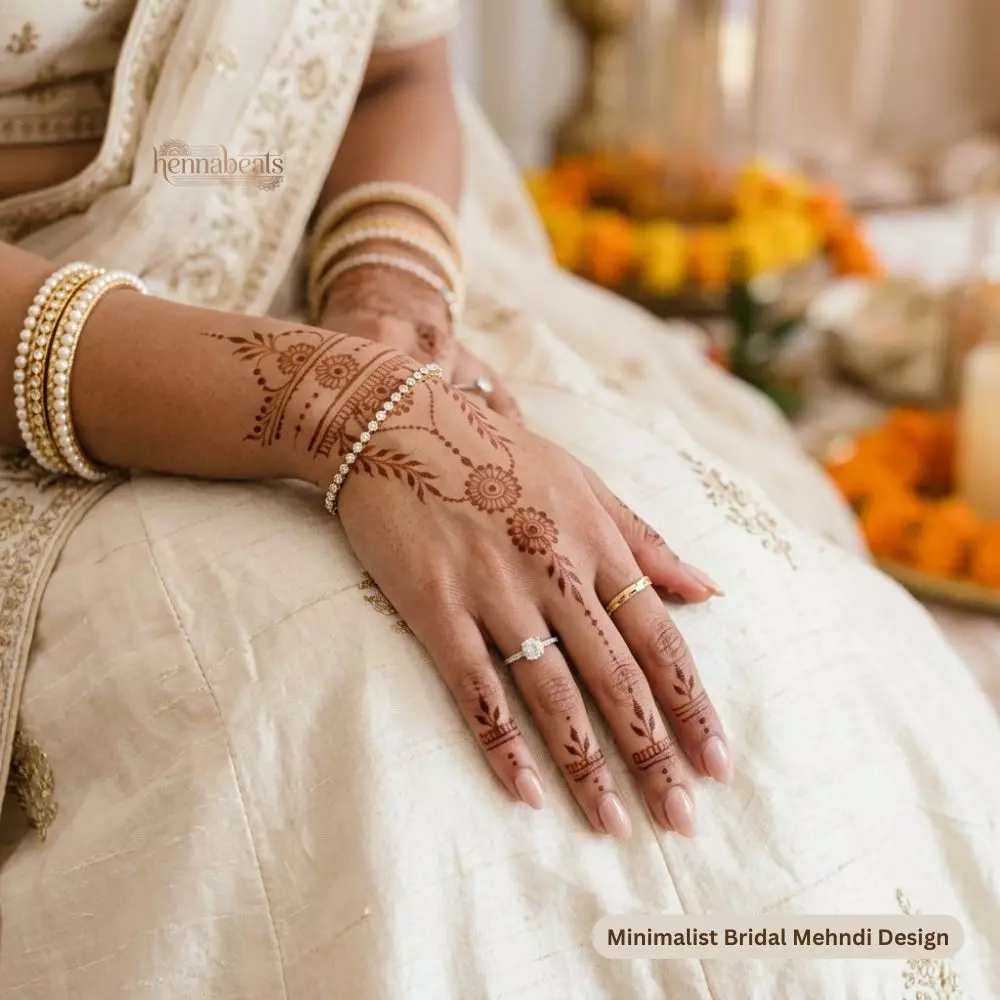 Minimalist Bridal Mehndi Design