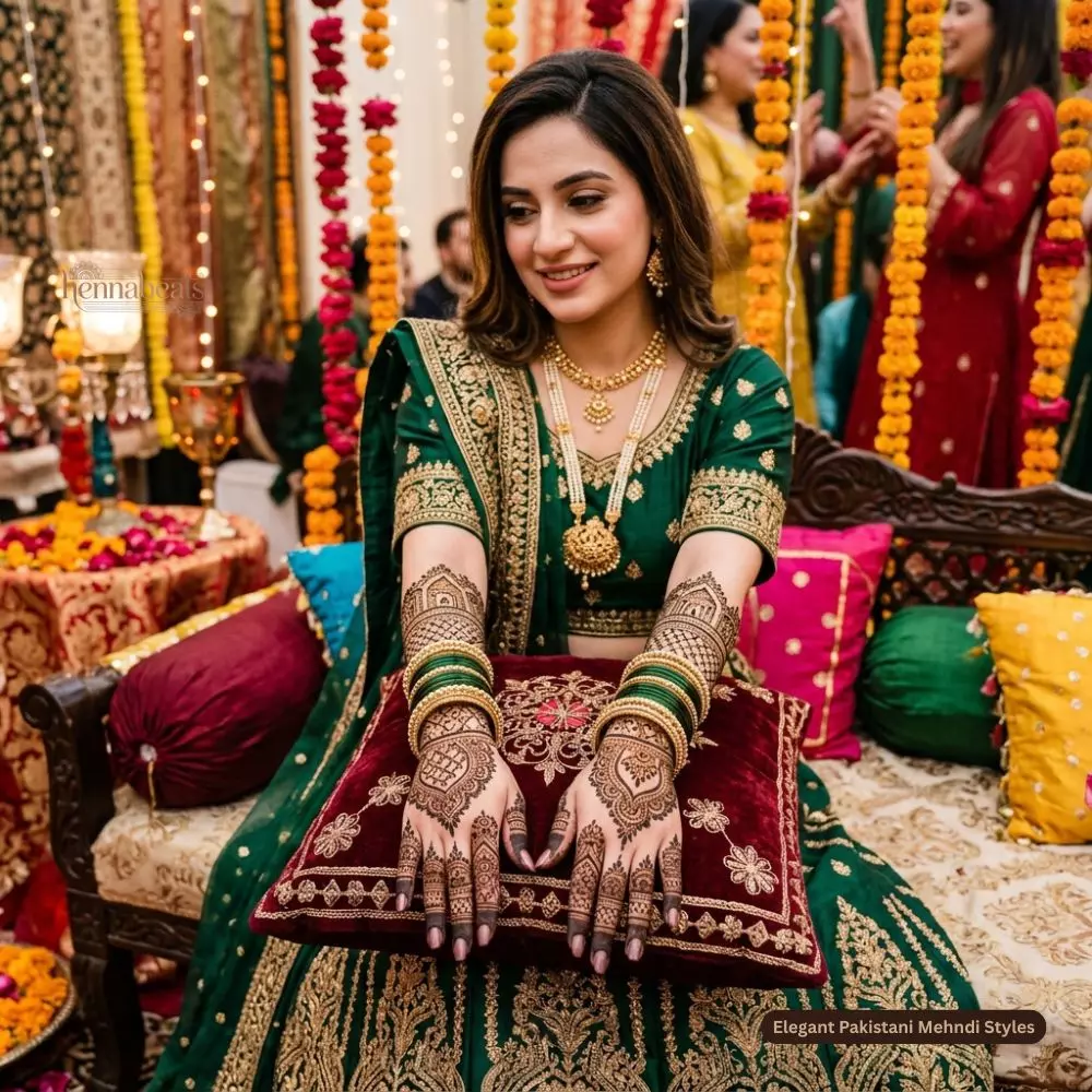 Elegant Pakistani Mehndi Styles
