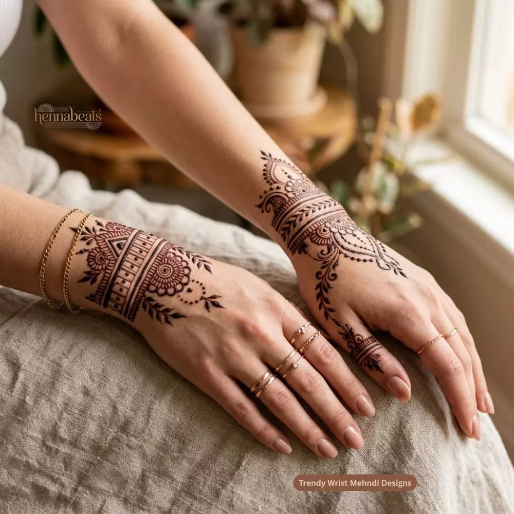 Trendy Wrist Mehndi Designs